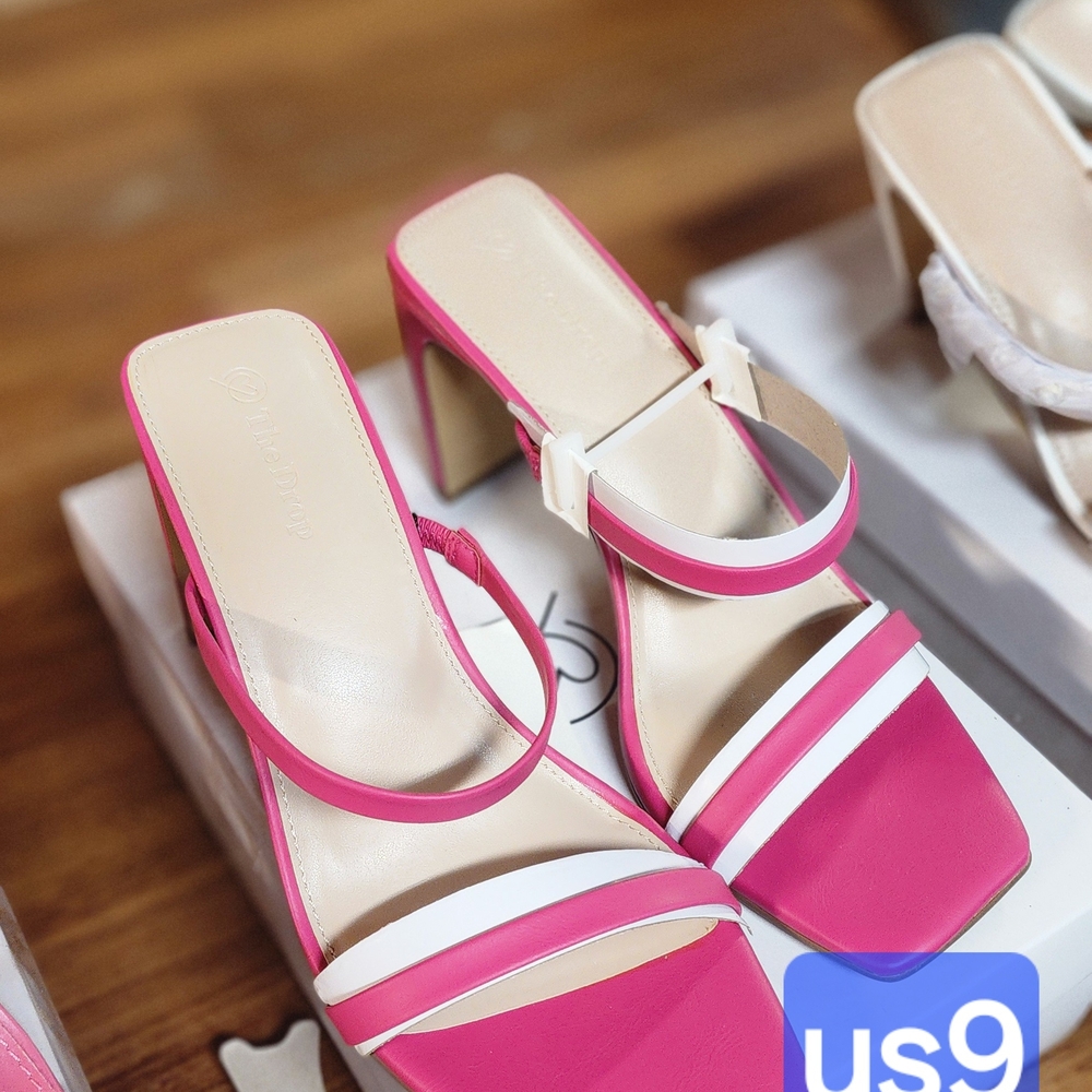 Vibrant Pink and White Heels